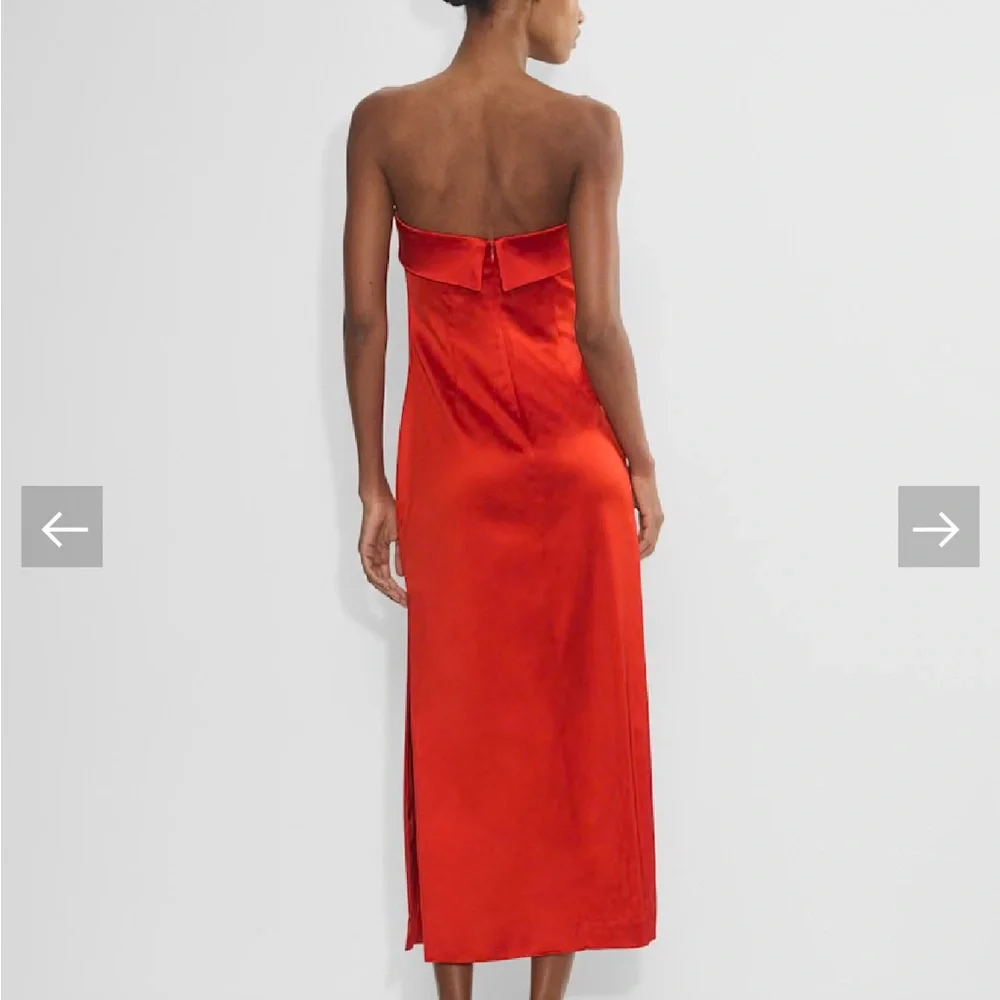 Aritzia Ruched Maxi Gown Poppy Red. - Picture 7 of 13
